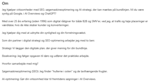 LinkedIn SEO, din om tekst skal ses som din landingpage, udtaler SEO-ekspert Thomas Ulvedal